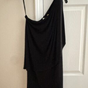 Laundry By Shelli Segal Black One-Shoulder Dress